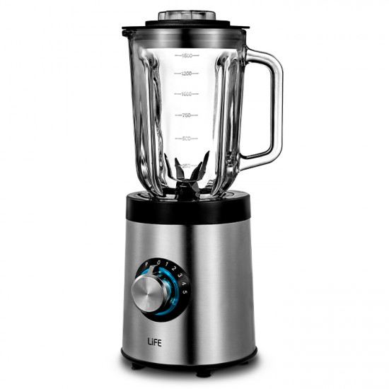 LiFE VELOCE Μπλέντερ με γυάλινη κανάτα 1.5L, 800W. - LiFE