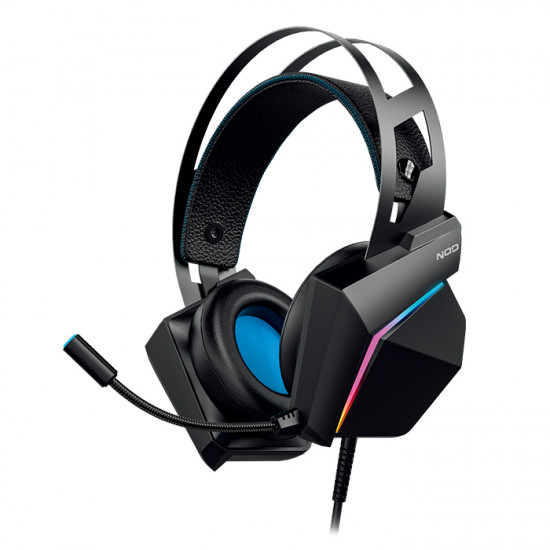 NOD CHAOS Gaming headset με εύκαμπτο μικρόφωνο και RGB LED φωτισμό. - NOD