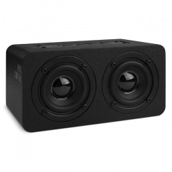 NOD ROCK CONCERT Ξύλινο φορητό bluetooth ηχείο σε total black χρώμα, 10W. - NOD