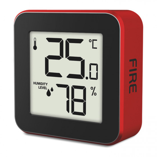 LiFE ALU MINI FIRE Ψηφιακό θερμόμετρο και υγρόμετρο εσωτερικού χώρου. - LiFE