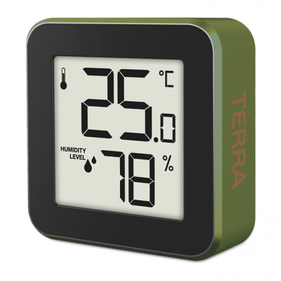 LiFE ALU MINI TERRA Ψηφιακό θερμόμετρο και υγρόμετρο εσωτερικού χώρου. - LiFE