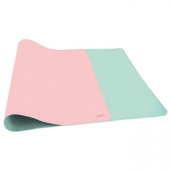 NOD STATUS XL PINK-MINT GREEN XL Δερμάτινο mousepad διπλής όψης, ροζ-πράσινο μέντας, 800x345x1.8mm. - NOD