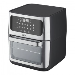 LiFE FRIED GOLD Φριτέζα αέρος 12L, με ψηφιακή οθόνη LED, γυάλινη πόρτα και φωτιζόμενο κάδο, 1800W. - LiFE