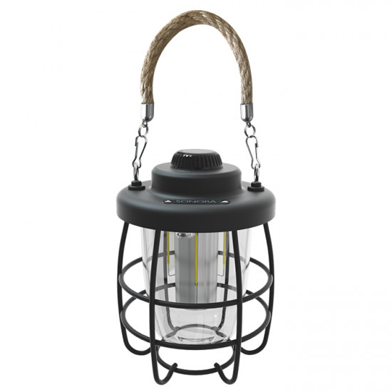 SONORA ANNA BLACK Επαναφορτιζόμενο φαναράκι LED εξωτερικού χώρου, 3.2W - SONORA