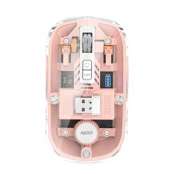NOD CYBERPINK Επαναφορτιζόμενο ασύρματο οπτικό ποντίκι, 1600DPI - NOD