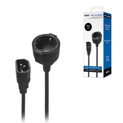 NOD PC14-020C Καλώδιο τροφοδοσίας Schuko θηλυκό - IEC-320-C14 αρσενικό, 0.2m - NOD