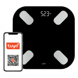 LiFE FIT SMART BT Bluetooth TUYA Smart γυάλινη ψηφιακή ζυγαριά μπάνιου - LiFE