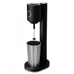 LiFE ROI MAT Flat Black Series Φραπεδιέρα με inox ποτήρι και πλήκτρο push, 100W, σε μαύρο ματ χρώμα. - LiFE