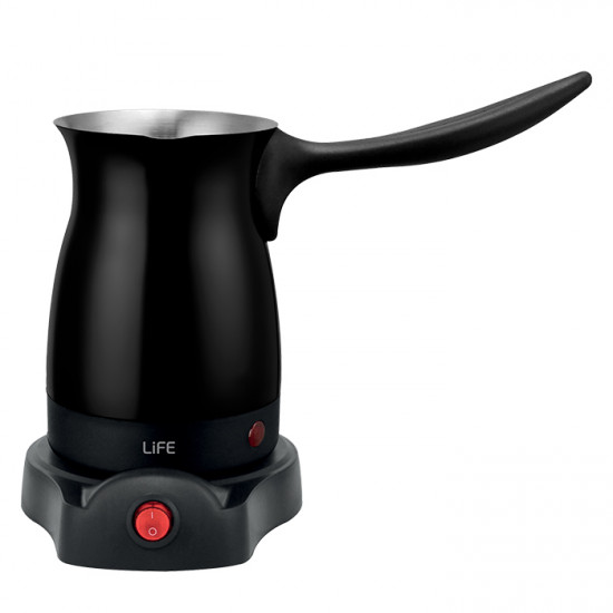 LiFE ΜΕ ΟΛΙΓΗ Flat Black Series Ηλεκτρικό μπρίκι με αισθητήρα υπερχείλισης, 800W - LiFE