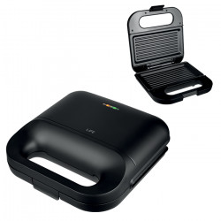 LiFE TOSTAKI Flat Black Series Τοστιέρα με αντικολλητικές grill πλάκες, 750W - LiFE