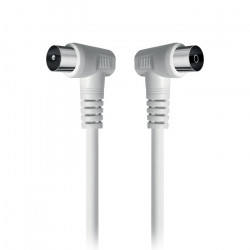 NOD AC90-1.5B WHITE Καλώδιο κεραίας υπό γωνία 90°, RF αρσενικό - RF θηλυκό, 1.5m - NOD