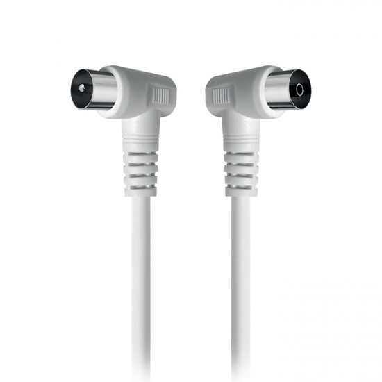 NOD AC90-3B WHITE Καλώδιο κεραίας υπό γωνία 90° RF αρσενικό - RF θηλυκό, 3m - NOD