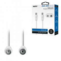 NOD AC-3C WHITE Καλώδιο κεραίας RF αρσενικό - RF θηλυκό, 3m - NOD