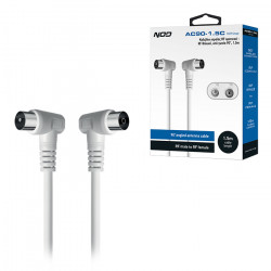 NOD AC90-1.5C WHITE Καλώδιο κεραίας RF αρσενικό - RF θηλυκό υπό γωνία 90° , 1.5m - NOD