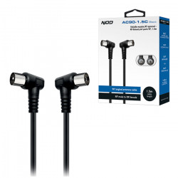 NOD AC90-1.5C BLACK Καλώδιο κεραίας RF αρσενικό - RF θηλυκό υπό γωνία 90° , 1.5m - NOD