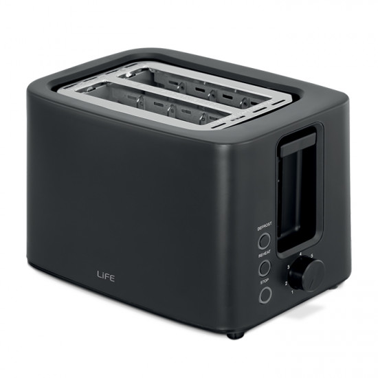 LiFE CRUNCHY Flat Black Series Αυτόματη φρυγανιέρα 2 θέσεων, 750W - LiFE