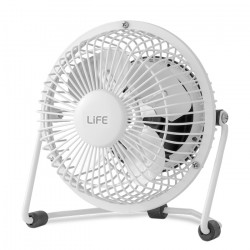 LiFE SUPER4 WHITE Μεταλλικός mini ανεμιστήρας DC 4