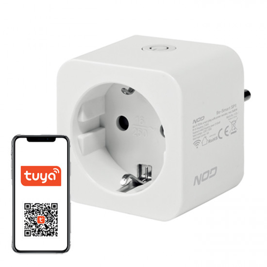 NOD BE-SMART SP1 Wi-Fi TUYA Smart Plug με μετρητή κατανάλωσης ενέργειας, 3680W - NOD