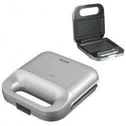 LiFE DELI Silver Matt Series Τοστιέρα με αντικολλητικές grill πλάκες, 750W - LiFE