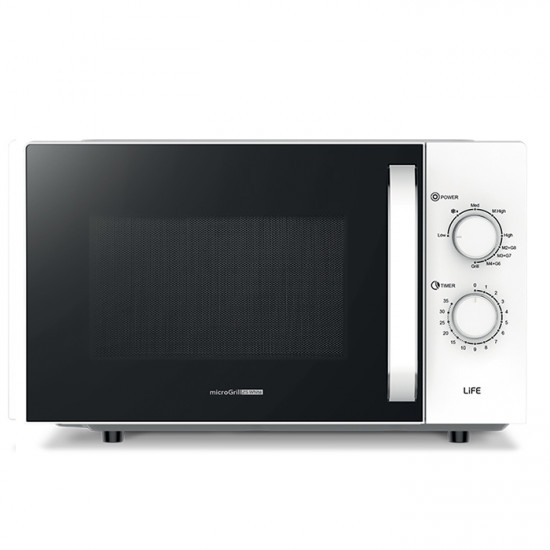 LiFE microGrill 25 White Φούρνος μικροκυμάτων 25L με grill - LiFE