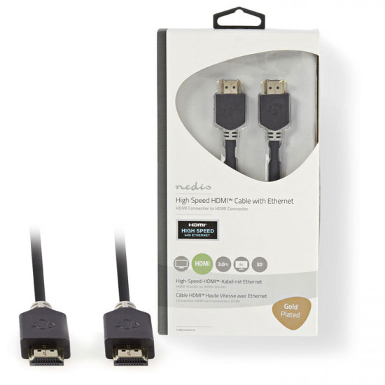 NEDIS CVBW34000AT30 Καλώδιο Premium High Speed HDMI with Ethernet, HDMI αρσ. - HDMI αρσ. 3.00m. - NEDIS