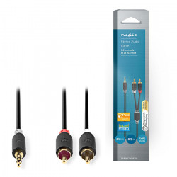 NEDIS CABW22200AT05 Kαλώδιο 2x RCA αρσ. - 3,5mm Stereo αρσ, 0.5m. - NEDIS