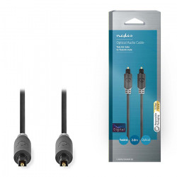 NEDIS CABW25000AT20 Καλώδιο οπτικής ίνας, TosLink αρσ. - αρσ., 2m, σε ανθρακί χρώμα. - NEDIS