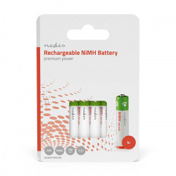 NEDIS BANM7HR034B Επαναφορτιζόμενη μπαταρία ΑΑΑ Νi-MH 700 mAh 1.2V Ready to use σε blister 4 μπαταριών. - NEDIS
