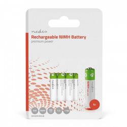 NEDIS BANM9HR034B Επαναφορτιζόμενη μπαταρία ΑΑΑ Νi-MH 950 mAh 1.2V Ready to use, σε blister με 4 μπαταρίες. - NEDIS