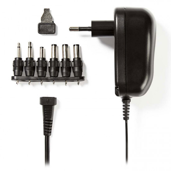 NEDIS ACPA001 Universal τροφοδοτικό switching 12W με συμπαγή σχεδιασμό έξοδο 3-12V και ενδεικτική λυχνία LED. - NEDIS