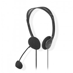 NEDIS CHST100BK Στερεοφωνικό on-ear headset, με σύνδεση 2x3,5mm. - NEDIS