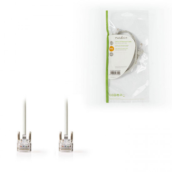 NEDIS CCGP85100GY05 Καλώδιο δικτύου CAT 5e, U/UTP, 0.5m σε γκρι χρώμα. - NEDIS