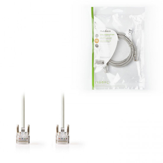 NEDIS CCGP85100GY10 Καλώδιο δικτύου CAT 5e, U/UTP, 1.00m σε γκρι χρώμα. - NEDIS