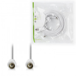NEDIS CSGP40200WT100 Καλώδιο IEC (Coax) αρσ. - IEC (Coax) αρσ., 10m σε λευκό χρώμα. - NEDIS