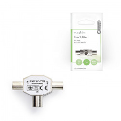 NEDIS CSGP40951ME Μεταλλικός διακλαδωτής RF 1 αρσ. σε 2 θηλ. - NEDIS
