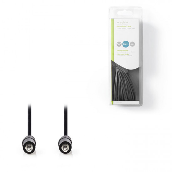 NEDIS CAGB22000BK100 Καλώδιο ήχου 3.5mm αρσ. Stereo - 3.5mm αρσ. Stereo, σε συσκευασία blister, 10.0m. - NEDIS