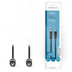 NEDIS CAGB22000BK15 Καλώδιο ήχου 3,5mm αρσ. Stereo - 3,5mm αρσ. Stereo, σε συσκευασία blister, 1.5m. - NEDIS