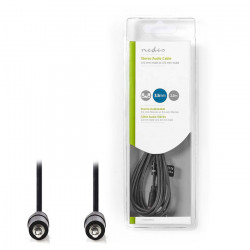 NEDIS CAGB22000BK20 Καλώδιο ήχου 3.5mm αρσ. Stereo - 3.5mm αρσ. Stereo, σε συσκευασία blister, 2.0m. - NEDIS