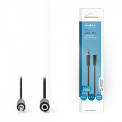 NEDIS CAGB22050BK20 Καλώδιο προέκτασης ήχου 3,5mm Stereo αρσ. - 3,5mm Stereo θηλ., 2m. - NEDIS