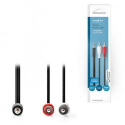NEDIS CAGB22200BK10 Καλώδιο ήχου 3.5mm Stereo αρσ. - 2x RCA αρσ., 1.00m. - NEDIS