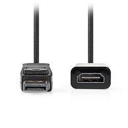 NEDIS CCGB37150BK02 Καλώδιο DisplayPort αρσ. - HDMI θηλ., 0.20m σε μαύρο χρώμα. - NEDIS