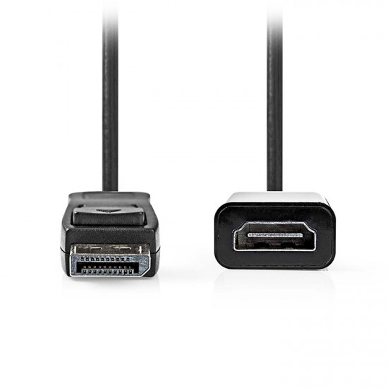 NEDIS CCGB37150BK02 Καλώδιο DisplayPort αρσ. - HDMI θηλ., 0.20m σε μαύρο χρώμα. - NEDIS