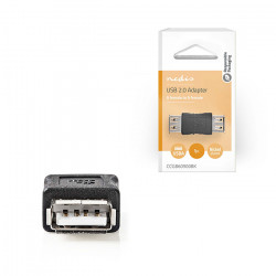NEDIS CCGB60900BK Αντάπτορας USB High-Speed A θηλ. - USB A θηλ., σε μαύρο χρώμα. - NEDIS