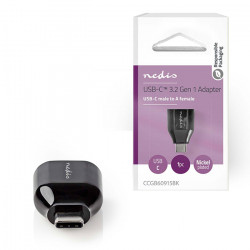 NEDIS CCGB60915BK Αντάπτορας USB 3.2 Gen 1x1 A θηλ. - USB-C αρσ., σε μαύρο χρώμα. - NEDIS