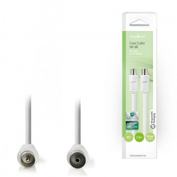 NEDIS CSGB40000WT20 Καλώδιο IEC (Coax) αρσ. - IEC (Coax) θηλ, 2m σε λευκό χρώμα σε συσκευασία blister. - NEDIS