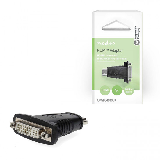 NEDIS CVGB34910BK Αντάπτορας HDMI αρσ.- DVI-D θηλ. - NEDIS