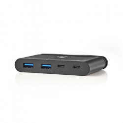 NEDIS TCARF230BK USB hub, 4 θυρών από Type-C αρσ. σε 2x USB Type-A και 2x USB-C, 0,20m σε μαύρο χρώμα. - NEDIS