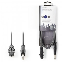 NEDIS COTH15120GY15 Καλώδιο 3-Pin XLR θηλ. σε 6.35mm αρσ., 1.5m σε γκρι χρώμα. - NEDIS
