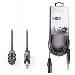 NEDIS COTH15120GY30 Καλώδιο 3-Pin XLR θηλ.σε 6.35mm αρσ., 3.0 m, γκρι. - NEDIS