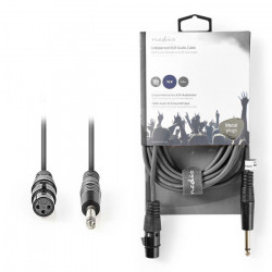 NEDIS COTH15120GY50 Καλώδιο 3-Pin XLR θηλ. σε 6.35mm αρσ., 5.0 m, γκρι. - NEDIS